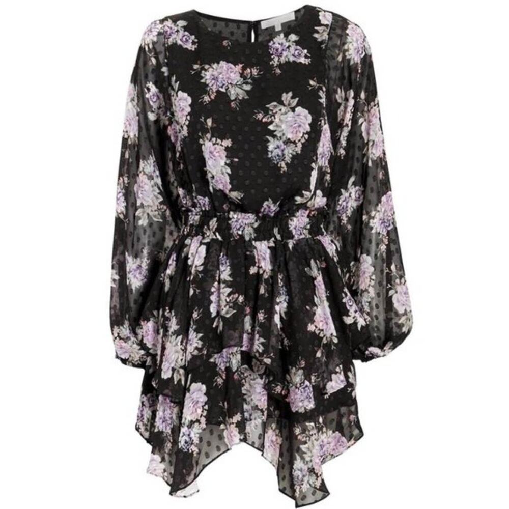 LoveShackFancy Kaia Silk Floral Mini Dress Size XS - Picture 11 of 13
